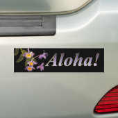 Paarse orchideeën - Aloha Bumpersticker (Op auto)