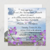 Paarse Orchideeën  Beach Kaart (Voorkant / Achterkant)