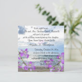 Paarse Orchideeën  Beach Kaart (Staand voorkant)