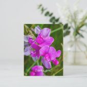 Paarse Orchideeën Bedankkaart Briefkaart (Staand voorkant)