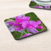Paarse Orchideeën Bier Onderzetter (Linkerzijde)