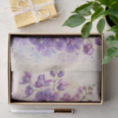 Paarse Orchideeën Boeket Waterverf Tissuepapier (Geschenk)