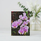 Paarse orchideeën briefkaart (Staand voorkant)