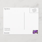 Paarse orchideeën briefkaart (Achterkant)