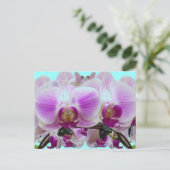 Paarse orchideeën briefkaart (Staand voorkant)