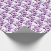 Paarse orchideeën cadeaupapier (Hoek)