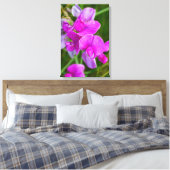 Paarse orchideeën canvas afdruk (Insitu (Slaapkamer))