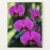 Paarse Orchideeën Custom Year Floral Planner (Achterkant)