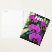Paarse Orchideeën Custom Year Floral Planner (Display)