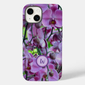 Paarse orchideeën en wijnstokken met naam Case-Mate iPhone case (Achterkant)