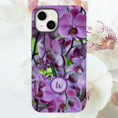 Paarse orchideeën en wijnstokken met naam Case-Mate iPhone case