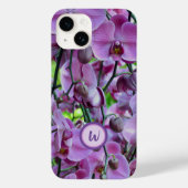 Paarse orchideeën en wijnstokken met naam Case-Mate iPhone case (Achterkant)