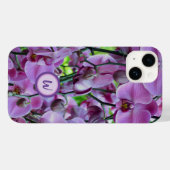 Paarse orchideeën en wijnstokken met naam Case-Mate iPhone case (Achterkant (horizontaal))