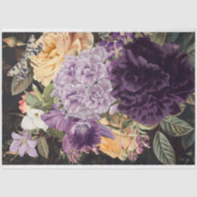 Paarse-orchideeën geel-rozen floral-bouquet