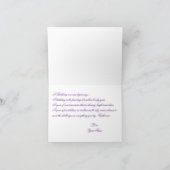 Paarse Orchideeën Happy Birthday Wenskaart Kaart (Binnen)