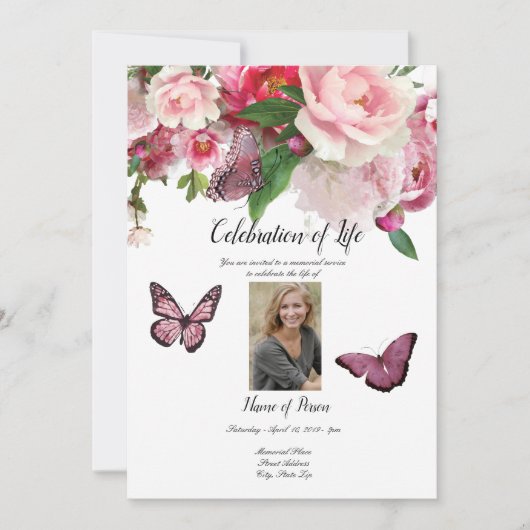 Paarse Orchideeën Hummingbird-uitnodiging Kaart (Voorkant)