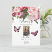 Paarse Orchideeën Hummingbird-uitnodiging Kaart (Staand voorkant)