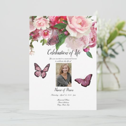 Paarse Orchideeën Hummingbird-uitnodiging Kaart (Staand voorkant)