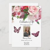 Paarse Orchideeën Hummingbird-uitnodiging Kaart (Voorkant / Achterkant)