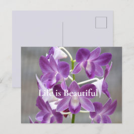 Paarse Orchideeën Kauai Hawaii Briefkaart