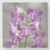 Paarse Orchideeën Kauai Hawaii Stenen Onderzetter (Voorkant)