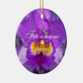 Paarse orchideeën keramisch ornament (Rechts)