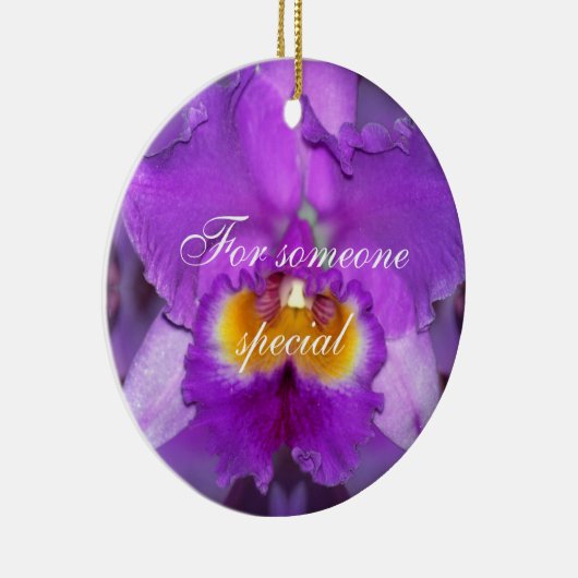 Paarse orchideeën keramisch ornament (Rechts)