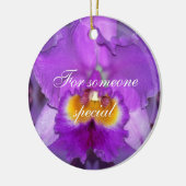 Paarse orchideeën keramisch ornament (Links)