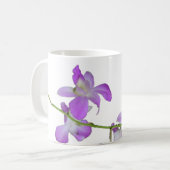 Paarse orchideeën koffiemok (Voorkant links)