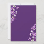 Paarse orchideeën, moderne weddenschappen kaart (Achterkant)