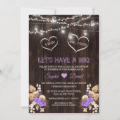 Paarse Orchideeën Pampagras Lunaria Schuur I DO BB Kaart (Voorkant)