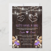 Paarse orchideeën Pampas Grass Lunaria Barn I DO B Kaart (Voorkant)