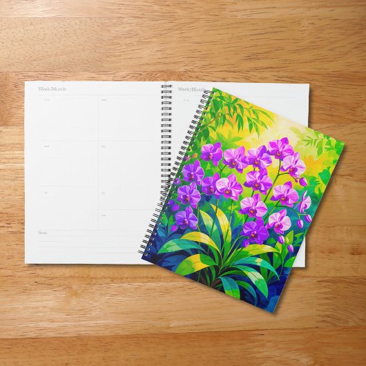 Paarse Orchideeën Planner