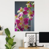 Paarse orchideeën Poster afdrukken (Thuiskantoor)