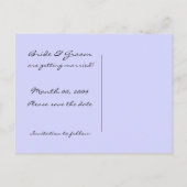 Paarse Orchideeën Save the Date Briefkaarten (Achterkant)