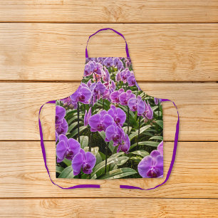 Paarse Orchideeën Schort