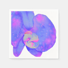 Paarse orchideeën servet