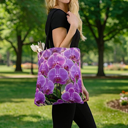 Paarse Orchideeën Tote Tas