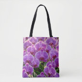 Paarse Orchideeën Tote Tas (Voorkant)