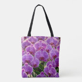 Paarse Orchideeën Tote Tas (Achterkant)