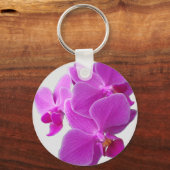 Paarse orchideeën verbranden op een sleutelhanger (Voorkant)