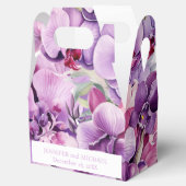Paarse Orchideeën Waterverf Favoriete Boxen Bedankdoosjes (Geopend)