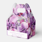 Paarse Orchideeën Waterverf Favoriete Boxen Bedankdoosjes (Voorkant Zijde)
