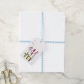 Paarse Orchideeën Whimsical Bloemige Boho Cadeauta Cadeaulabel (Met Touw)