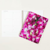 Paarse orchideeënbloemen achtergrond planner (Display)