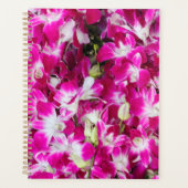 Paarse orchideeënbloemen achtergrond planner (Voorkant)