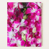 Paarse orchideeënbloemen achtergrond planner (Achterkant)