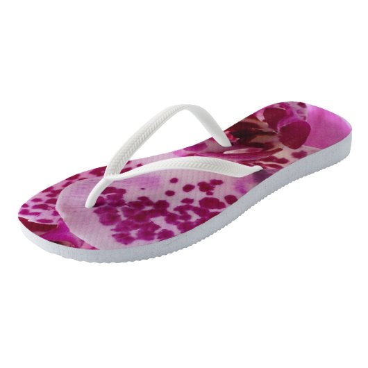 Paarse Orchids Petals Teenslippers (Schuin)