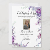 Paarse Orchids - Uitnodiging tot kennisgeving van  (Voorkant)