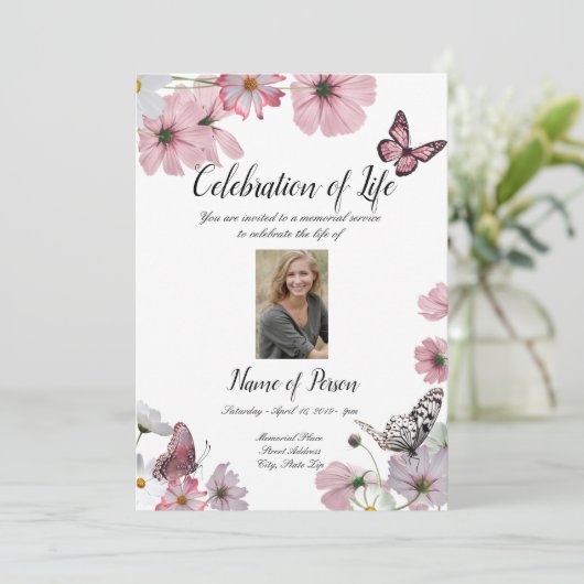 Paarse Orchids - Uitnodiging tot kennisgeving van (Staand voorkant)